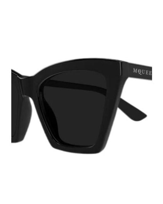 McQueen Black Eyewear Cat-Eye Frame Sunglasses