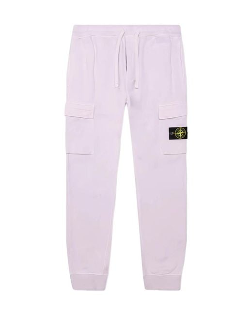 Stone Island Pink Compass-Badge Track Pants for men