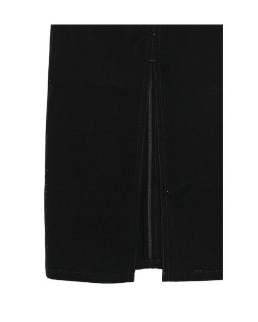 Emporio Armani Black Slit Midi Skirt