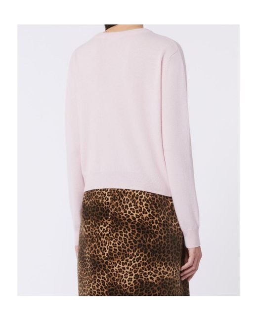 Weekend by Maxmara Pink Wool And Cashmere Cardigan