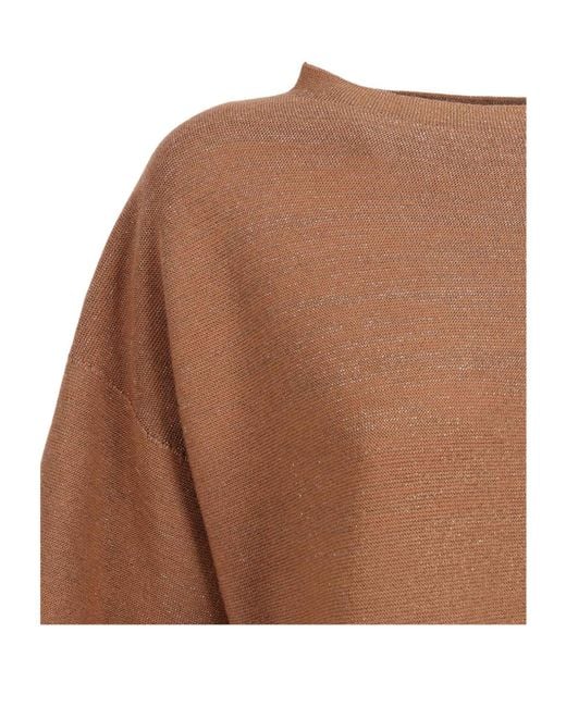 Fabiana Filippi Brown Lurex Knit Dress