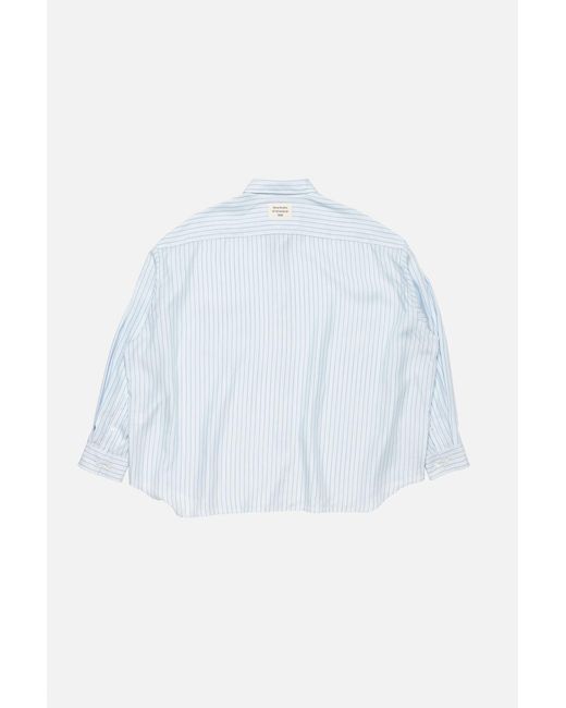 Acne Blue Striped Oversized Shirt for men