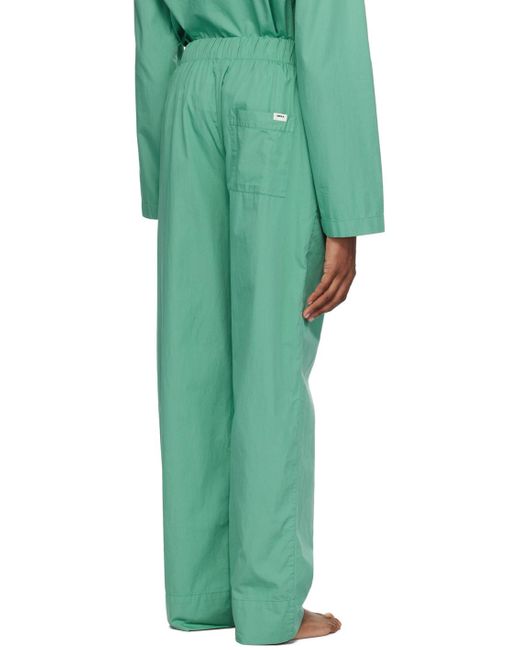 Tekla Green Drawstring Pajama Pants for men