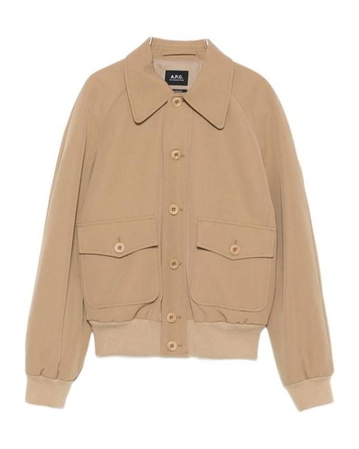 A.P.C. Natural Flap Pocket Buttoned Jacket