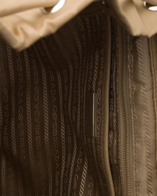 Prada Natural Canvas Flap Backpack
