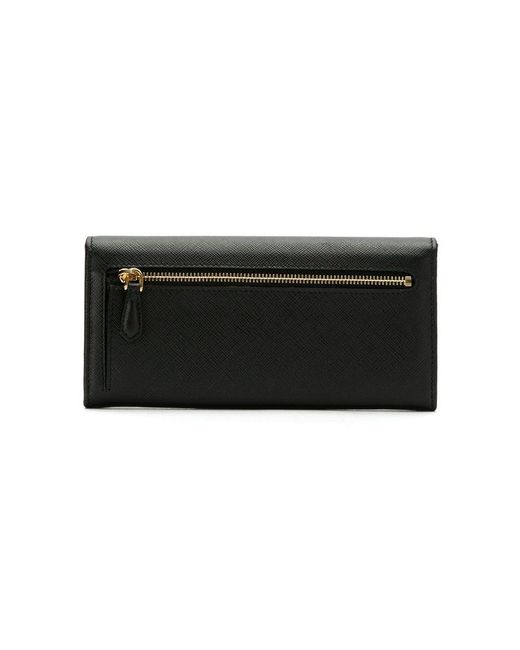 Prada Black Continental Wallet