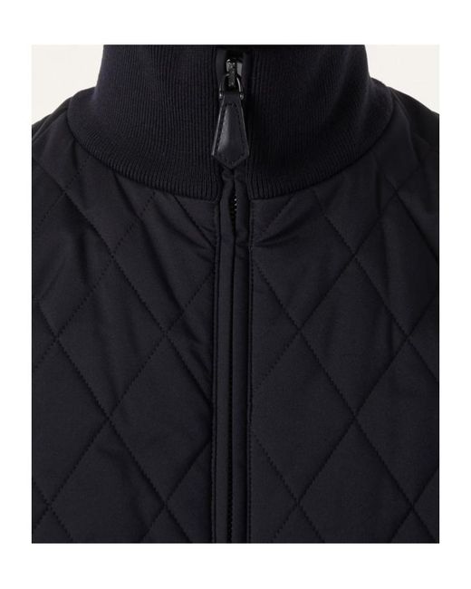Loro Piana Blue Hopton Bomber Jacket for men