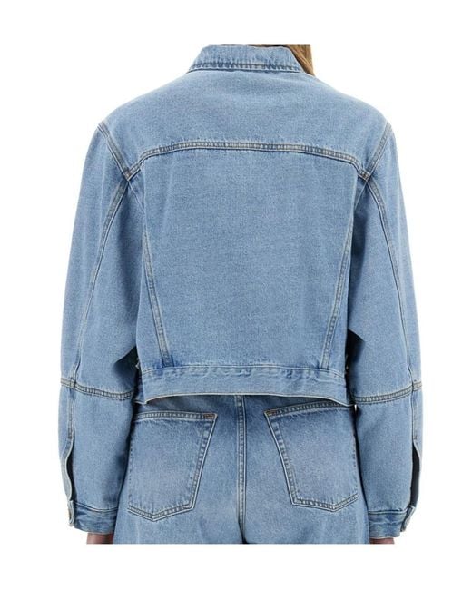 Alysi Blue Classic Button-Up Denim Jacket