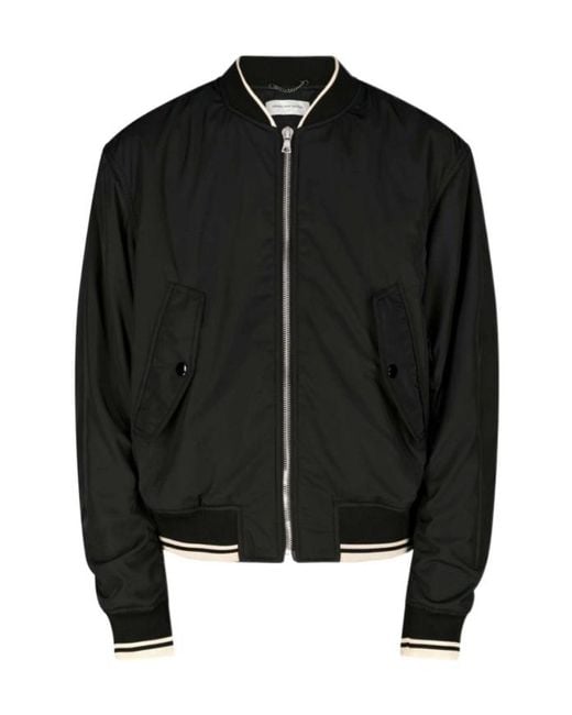 Dries Van Noten Black Zip Detailed Bomber Jacket for men
