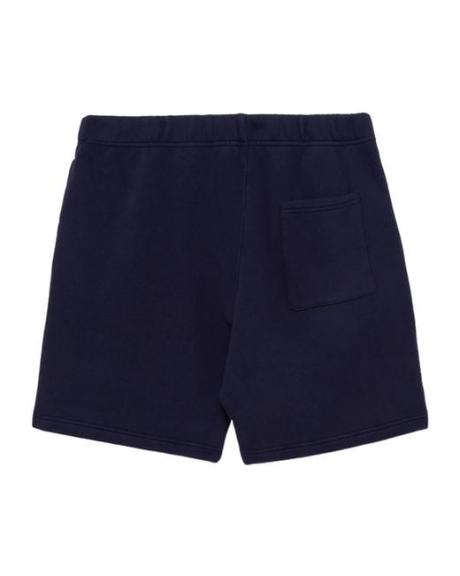 Autry Blue Logo Embroidered Shorts for men