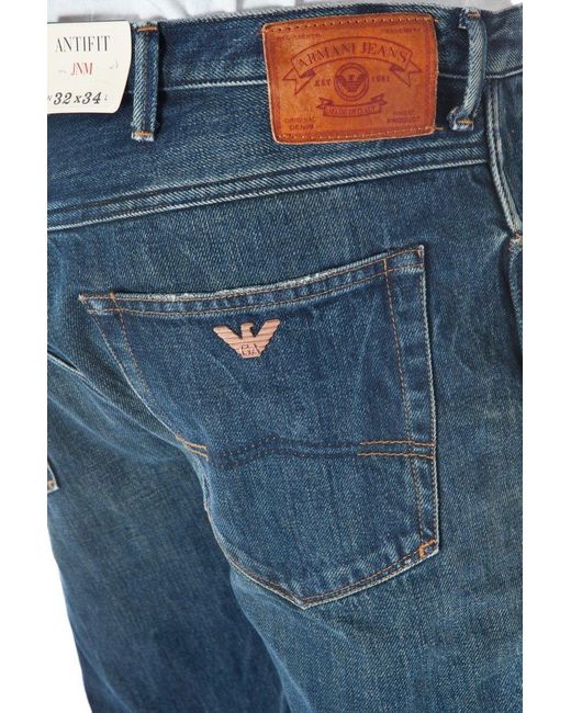Armani Jeans Blue Logo Jeans for men