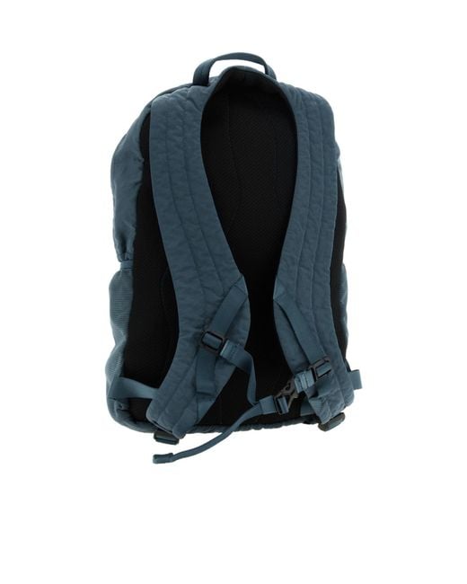 C P Company Blue Adjustable Backpack for men