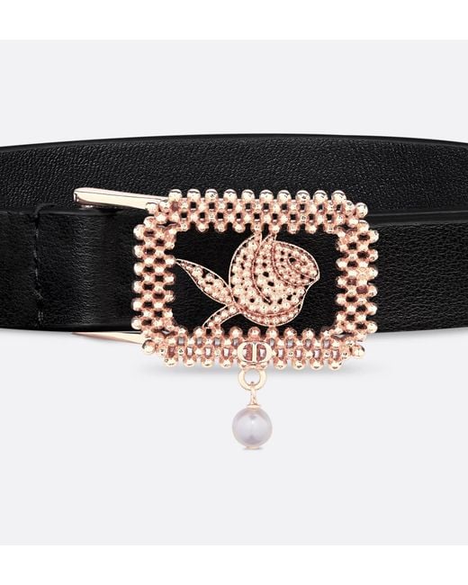 Dior Black Lumière De Rose Belt