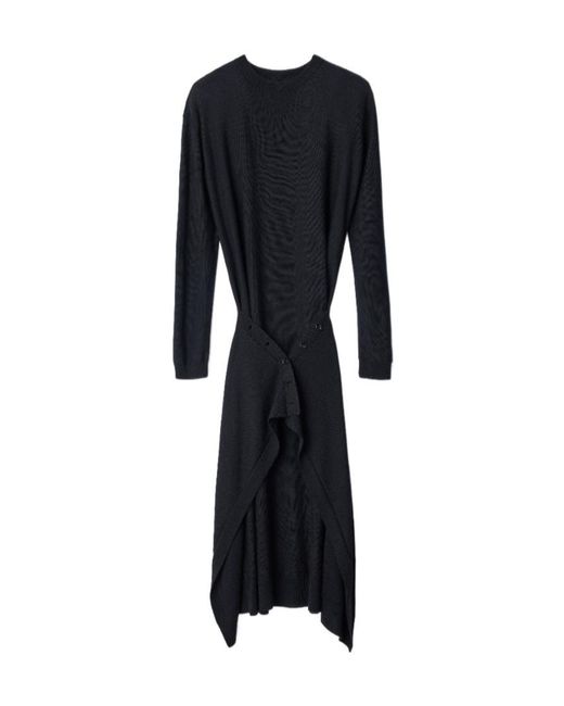 Lemaire Black Buttoned Dress