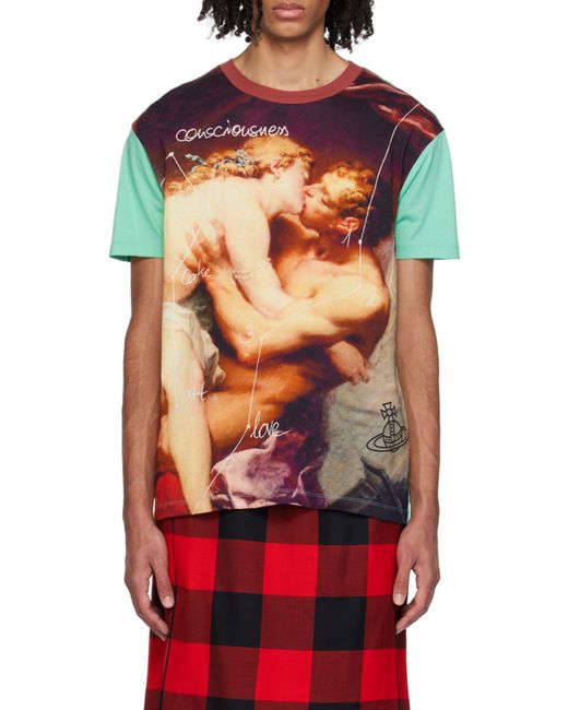 Vivienne Westwood Orange Graphic Print Crewneck T-Shirt for men