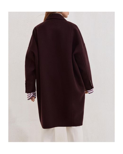 Brunello Cucinelli Red Double-Breasted Coat