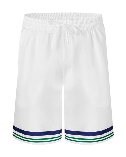 Casablanca White Striped Detail Shorts for men