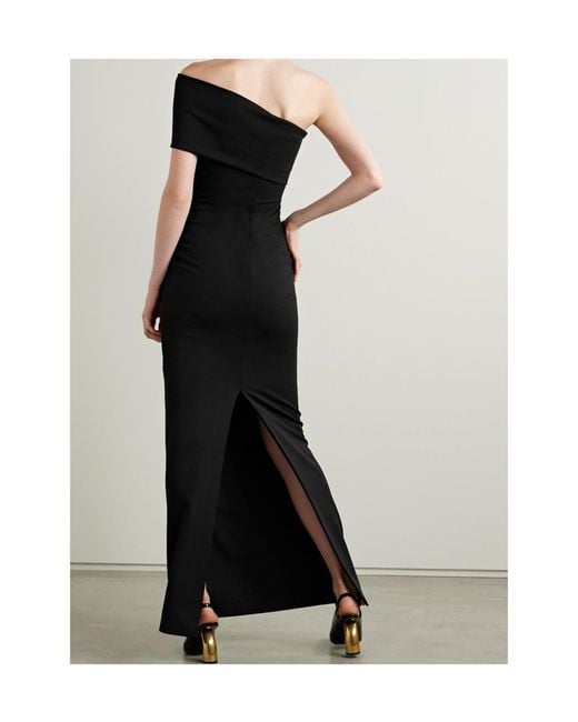 Solace London Black London Lana Off-The-Shoulder Dress