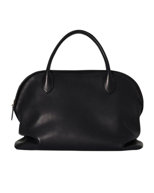 The Row Black Agnes Zipped Tote Bag