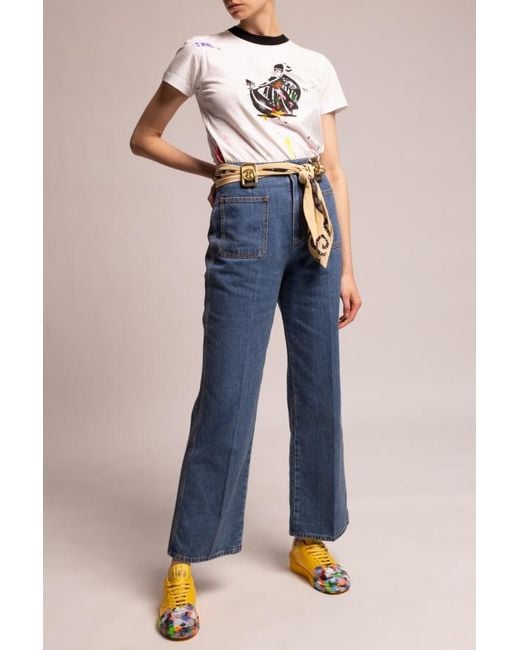Lanvin Yellow Clay Painted-Toe Sneakers