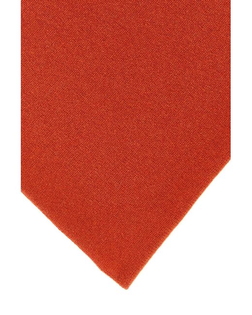 Nude Red Shaved Knit Scarf