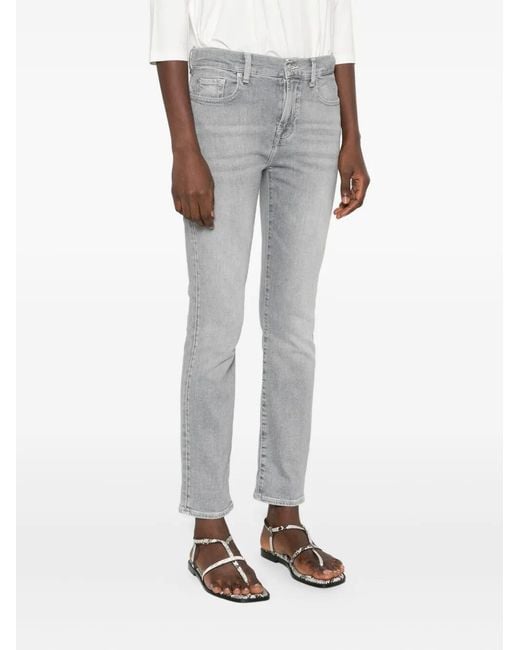 7 For All Mankind Gray Relaxed Skinny Jeans