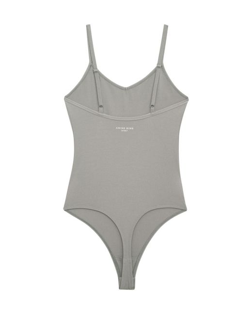Anine Bing Gray V-Neck Jumpsuit