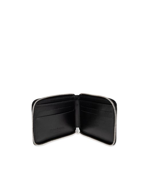 Palm Angels Black Classic Logo Zip Around Wallet for men