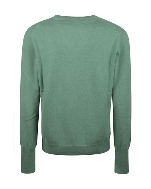 Ballantyne Green Plain Stitch Sweater for men