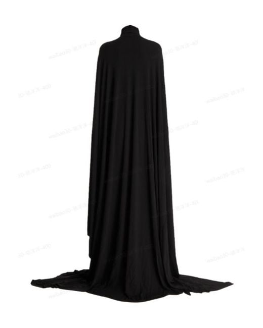 Balenciaga Black High Neck Semi Fitted Dress