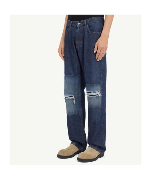 MM6 by Maison Margiela Blue Straight-Leg Jeans for men