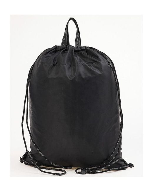 And Wander Black Drawstring Tote Bag for men
