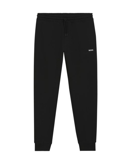 Boss Black Cotton Track Pants for men