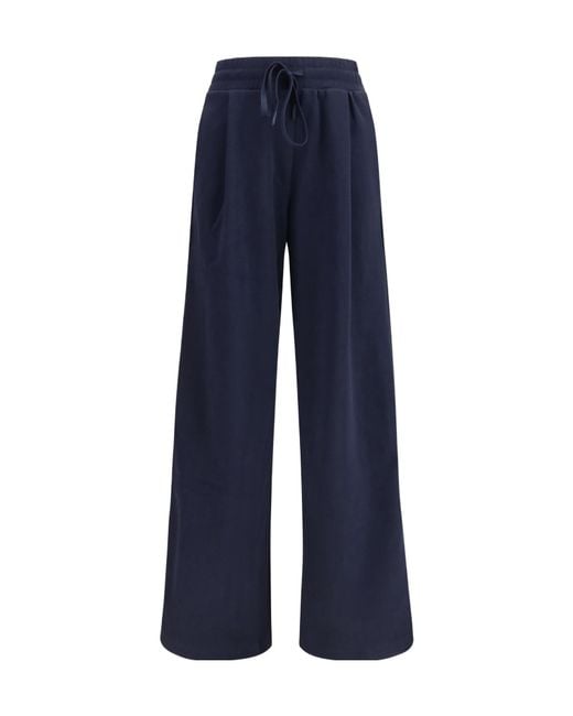 Weekend by Maxmara Blue Perdoni Side-Stripe Drawstring Pants