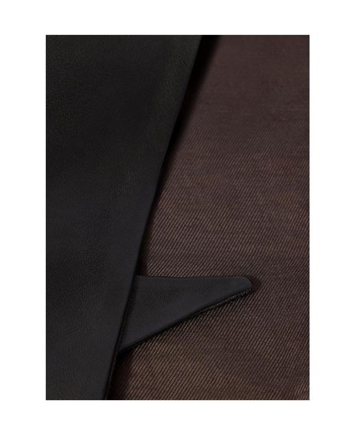 Lemaire Black Leather Triangle Scarf