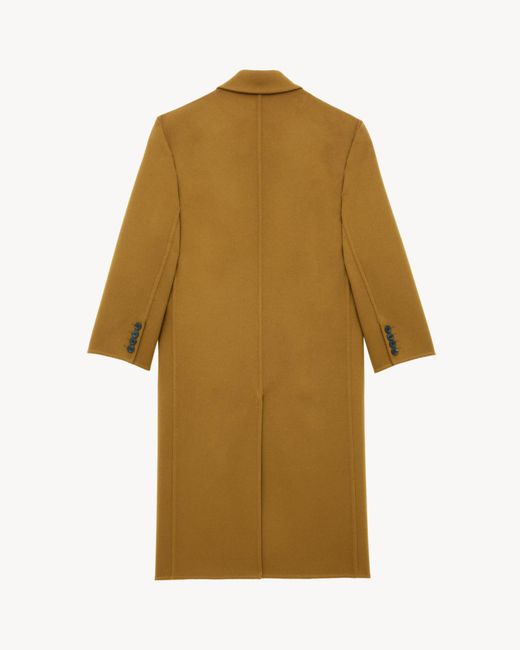 Saint Laurent Natural Long-Sleeved Coat