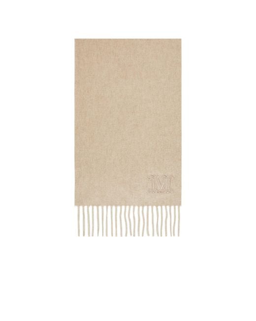 Max Mara Natural Wsdalia Fringed Edge Scarf