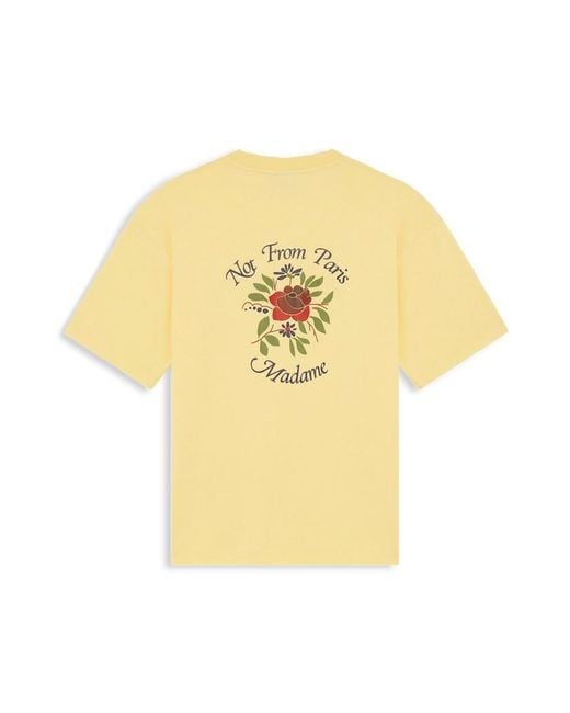 Drole de Monsieur Yellow Drôle De Monsieur Crewneck Straight Hem T-Shirt for men