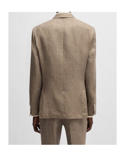 Boss Brown Canvas Blazer for men