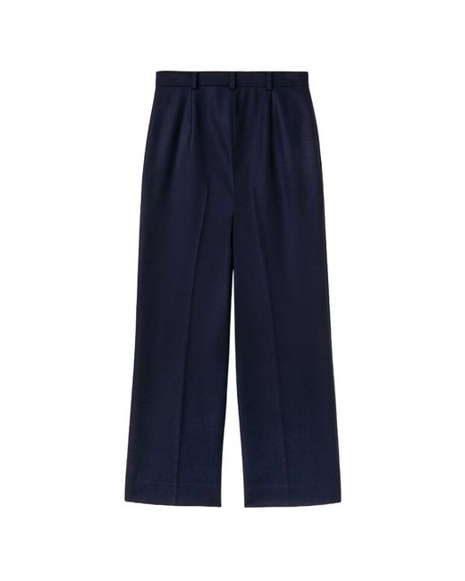 Loro Piana Blue Yurik First Shearing Wool And Cashmere Casual Pants