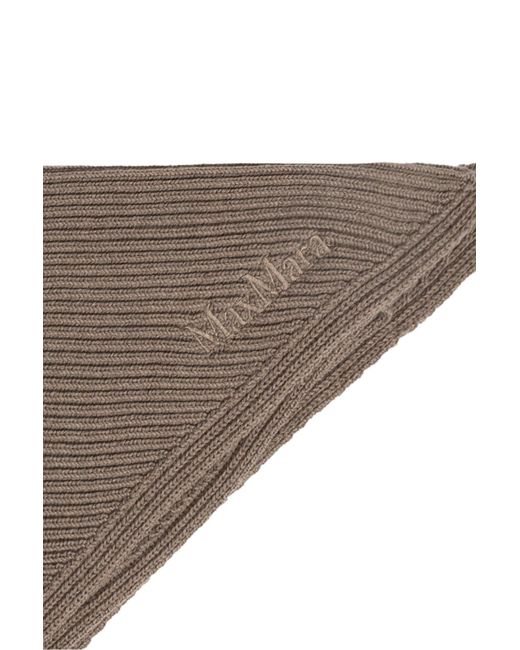 Max Mara Brown Knitted Scarf