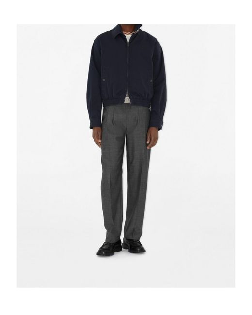 Burberry Blue Harrington Jacket for men
