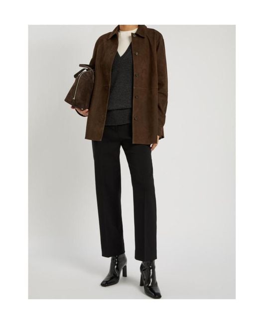 Totême Brown Suede Overshirt