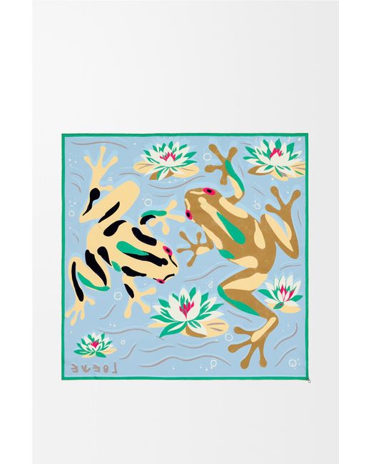 Loewe White Double-Sided Silk Scarf