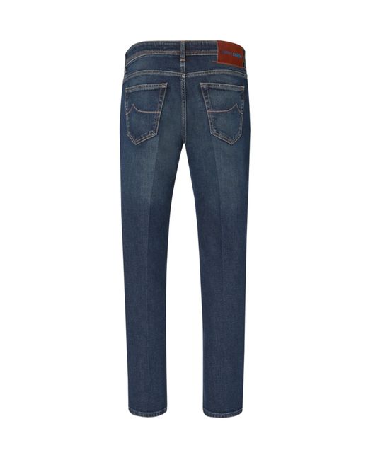 Jacob Cohen Blue Scott Cropped Stretch Jeans for men