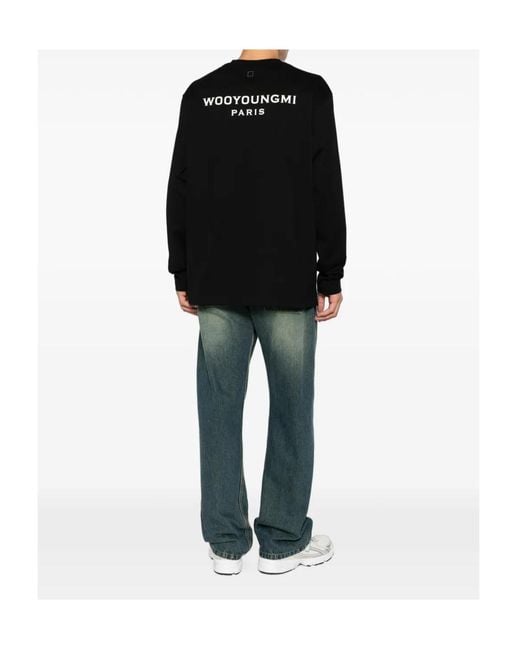 Wooyoungmi Black Logo-Print Sweater for men