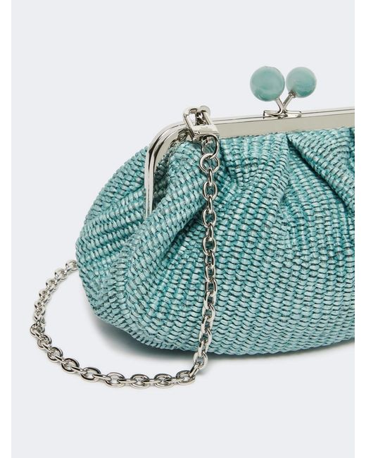 Weekend by Maxmara Blue Pasticcino Woven Shoulder Bag