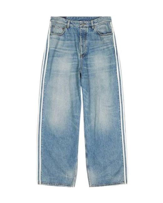 Balenciaga Blue Adidas Large Baggy Trousers