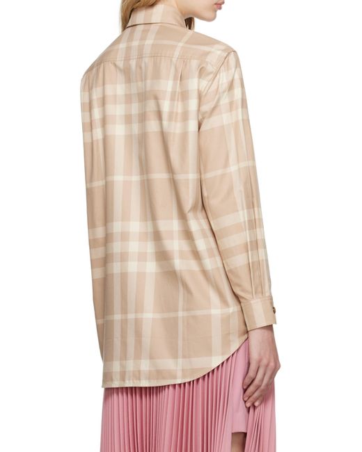 Burberry Natural Button-Up Checked Shirt