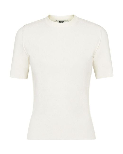 Fendi White Viscose Jumper